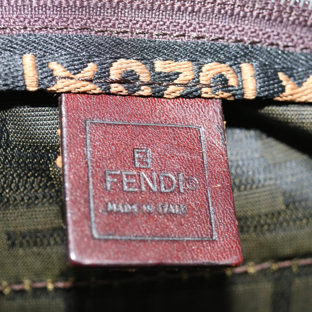 FENDI Zucca Canvas Hand Bag Brown Blackep4023