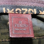 FENDI Zucca Canvas Hand Bag Brown Blackep4023
