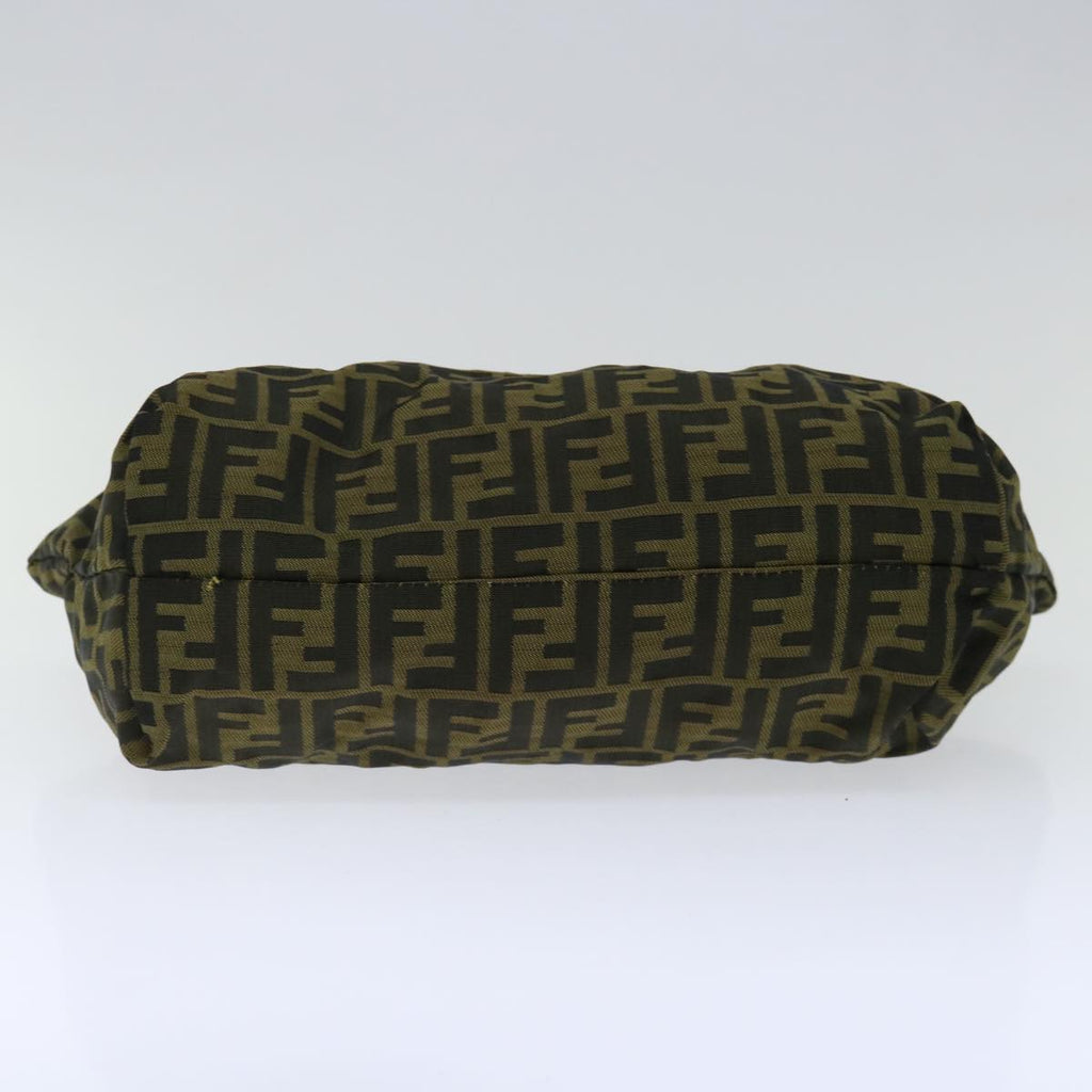 FENDI Zucca Canvas Hand Bag Brown Blackep4023