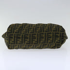 FENDI Zucca Canvas Hand Bag Brown Blackep4023
