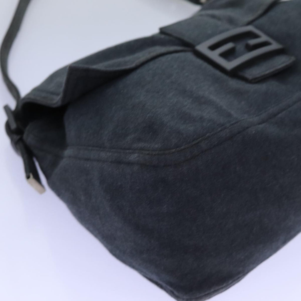 FENDI Mamma Baguette Shoulder Bag Cotton Grayep4032