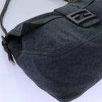 FENDI Mamma Baguette Shoulder Bag Cotton Grayep4032