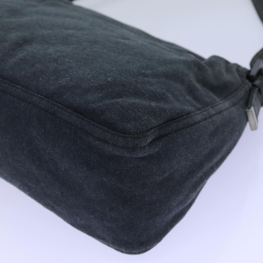 FENDI Mamma Baguette Shoulder Bag Cotton Grayep4032