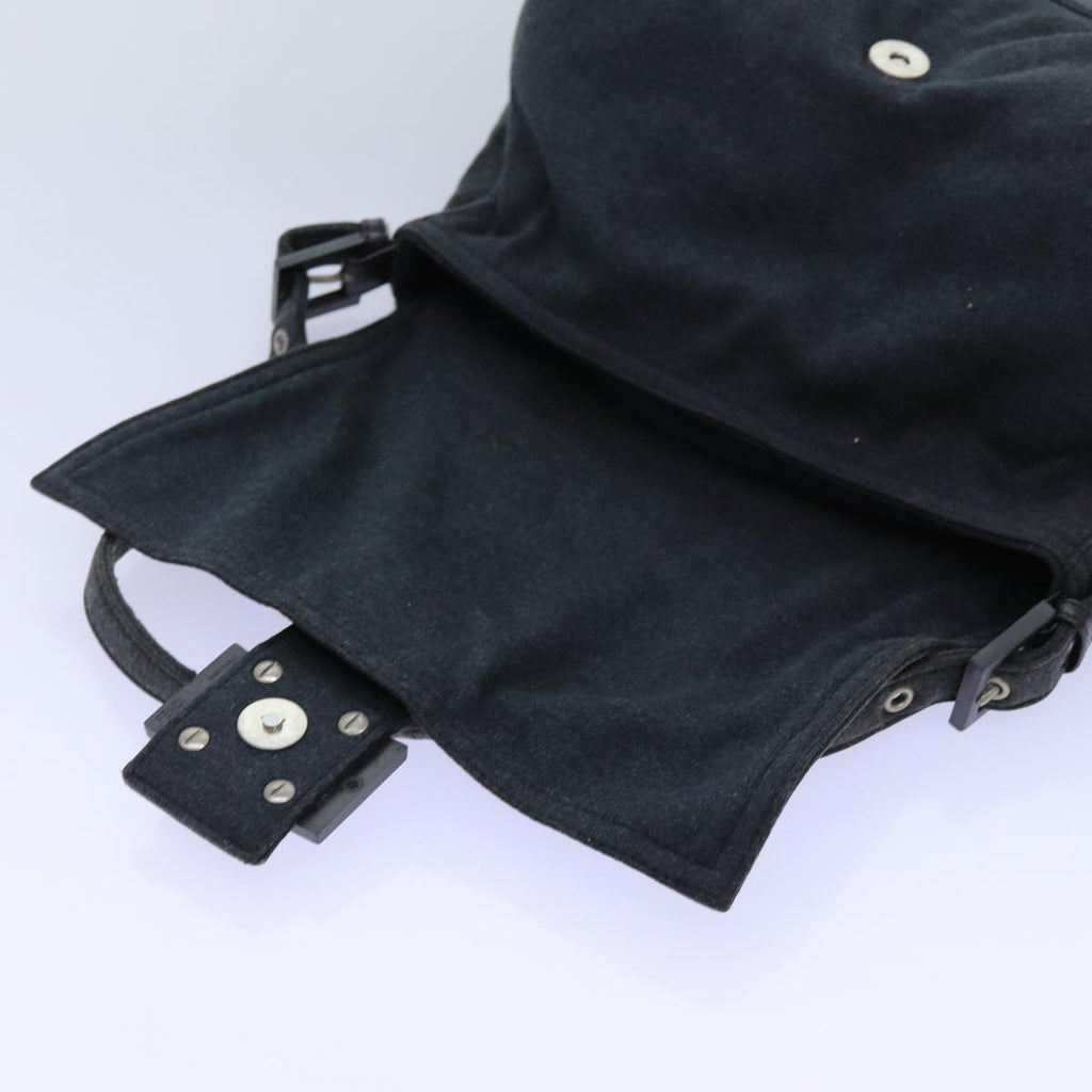 FENDI Mamma Baguette Shoulder Bag Cotton Grayep4032