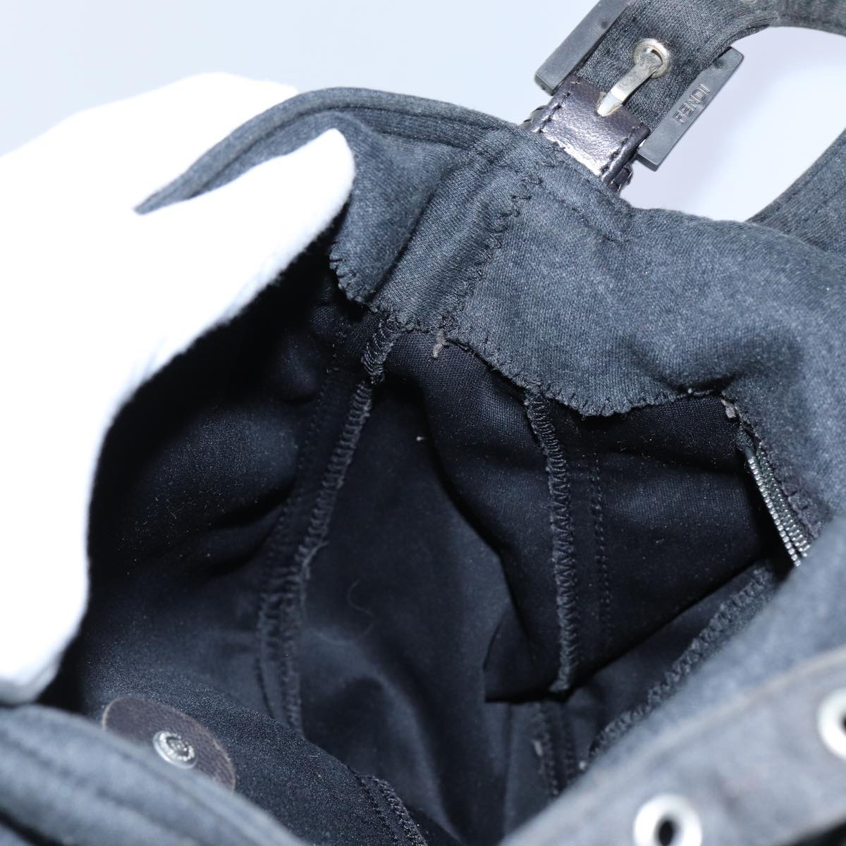 FENDI Mamma Baguette Shoulder Bag Cotton Grayep4032