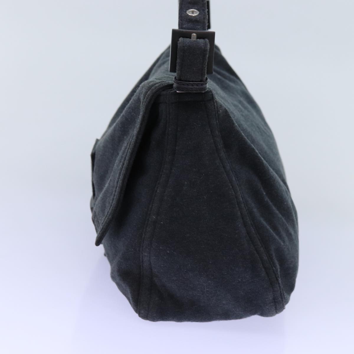 FENDI Mamma Baguette Shoulder Bag Cotton Grayep4032