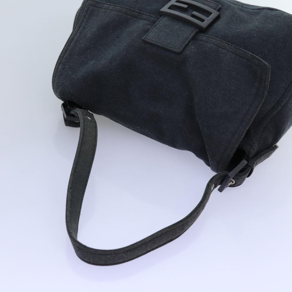 FENDI Mamma Baguette Shoulder Bag Cotton Grayep4032