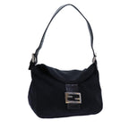 FENDI Mamma Baguette Shoulder Bag Nylon Blackep4044
