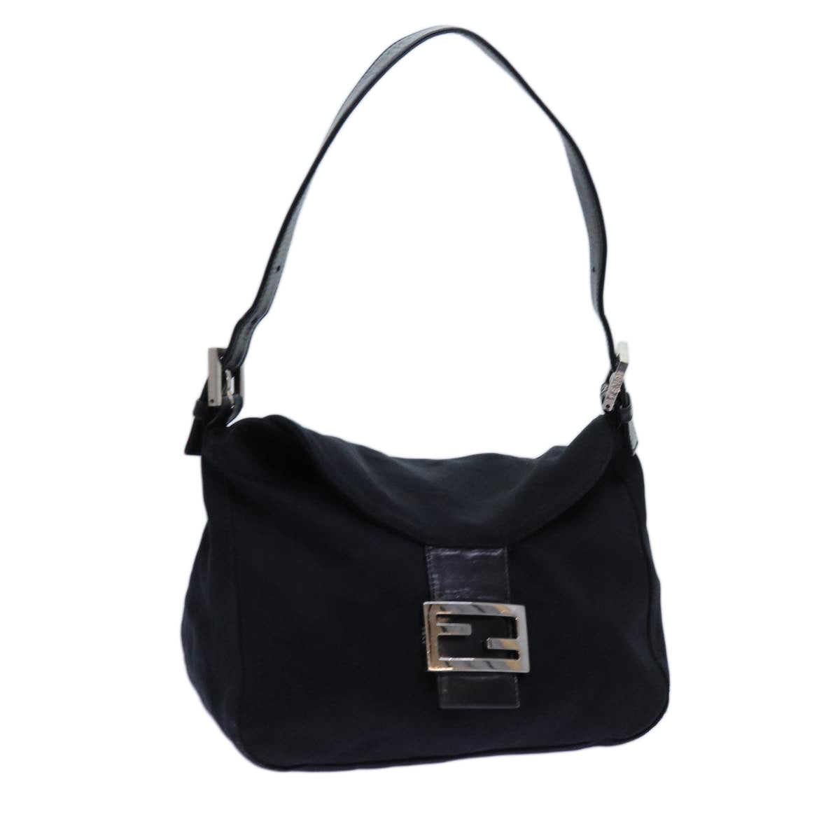 FENDI Mamma Baguette Shoulder Bag Nylon Blackep4044
