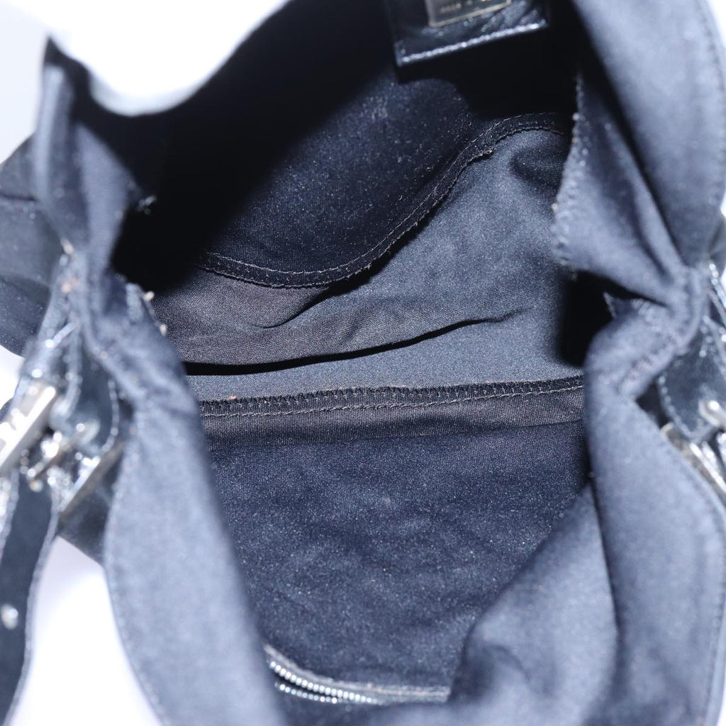 FENDI Mamma Baguette Shoulder Bag Nylon Blackep4044