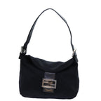 FENDI Mamma Baguette Shoulder Bag Nylon Blackep4044