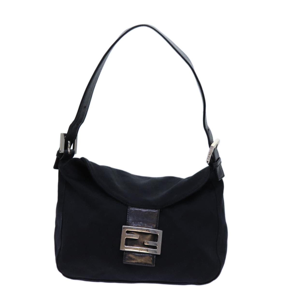 FENDI Mamma Baguette Shoulder Bag Nylon Blackep4044