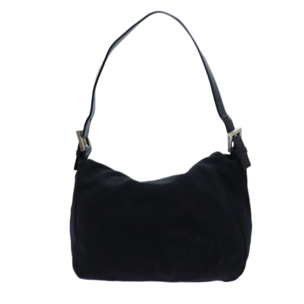 FENDI Mamma Baguette Shoulder Bag Nylon Blackep4044