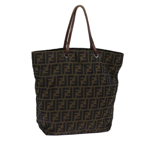 FENDI Zucca Canvas Tote Bag Black Brownep4053