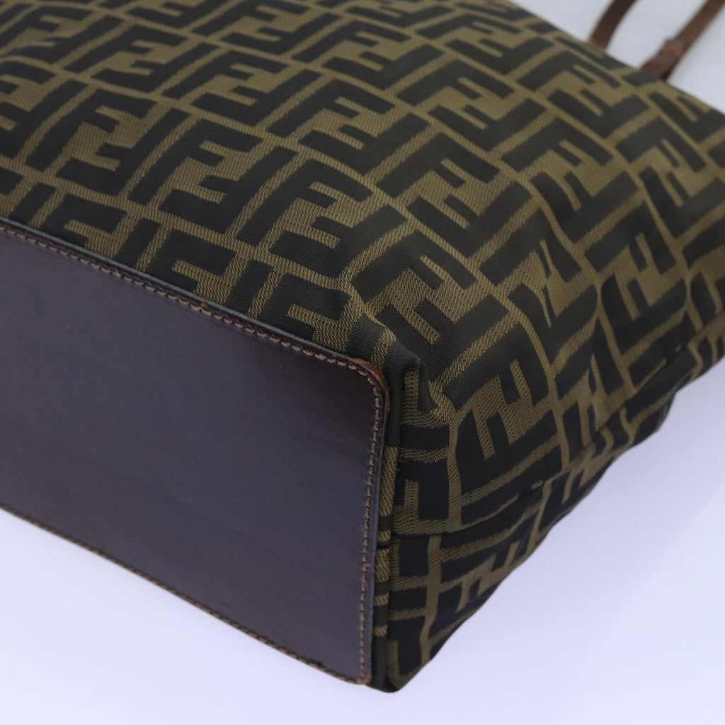 FENDI Zucca Canvas Tote Bag Black Brownep4053