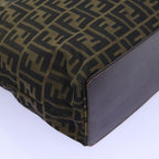 FENDI Zucca Canvas Tote Bag Black Brownep4053