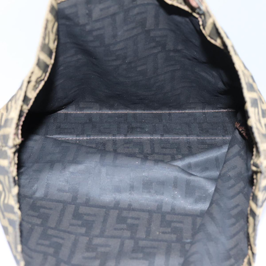 FENDI Zucca Canvas Tote Bag Black Brownep4053