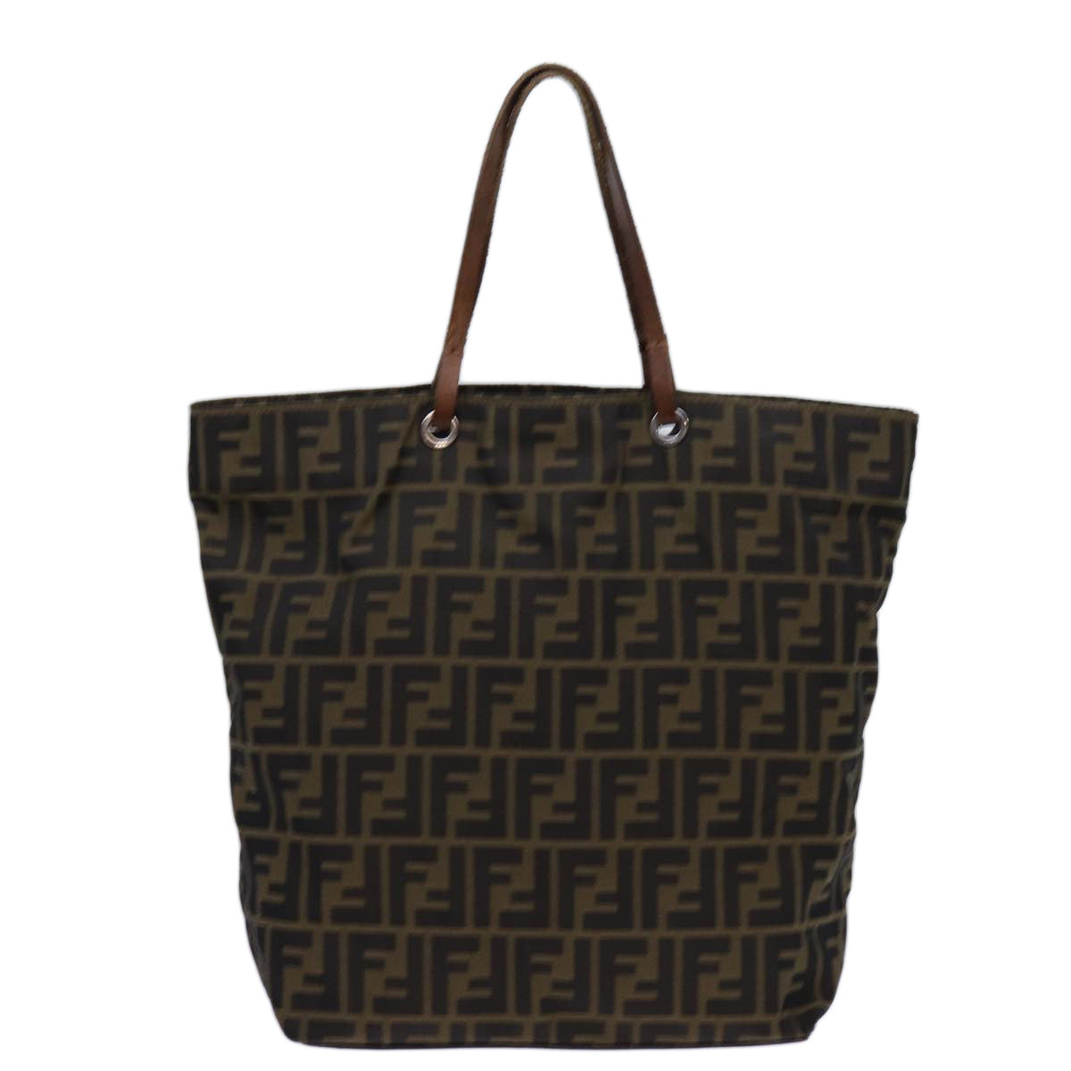 FENDI Zucca Canvas Tote Bag Black Brownep4053