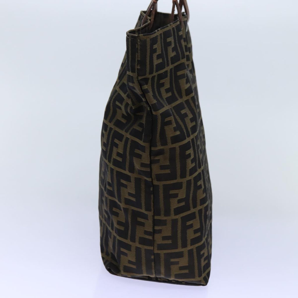 FENDI Zucca Canvas Tote Bag Black Brownep4053