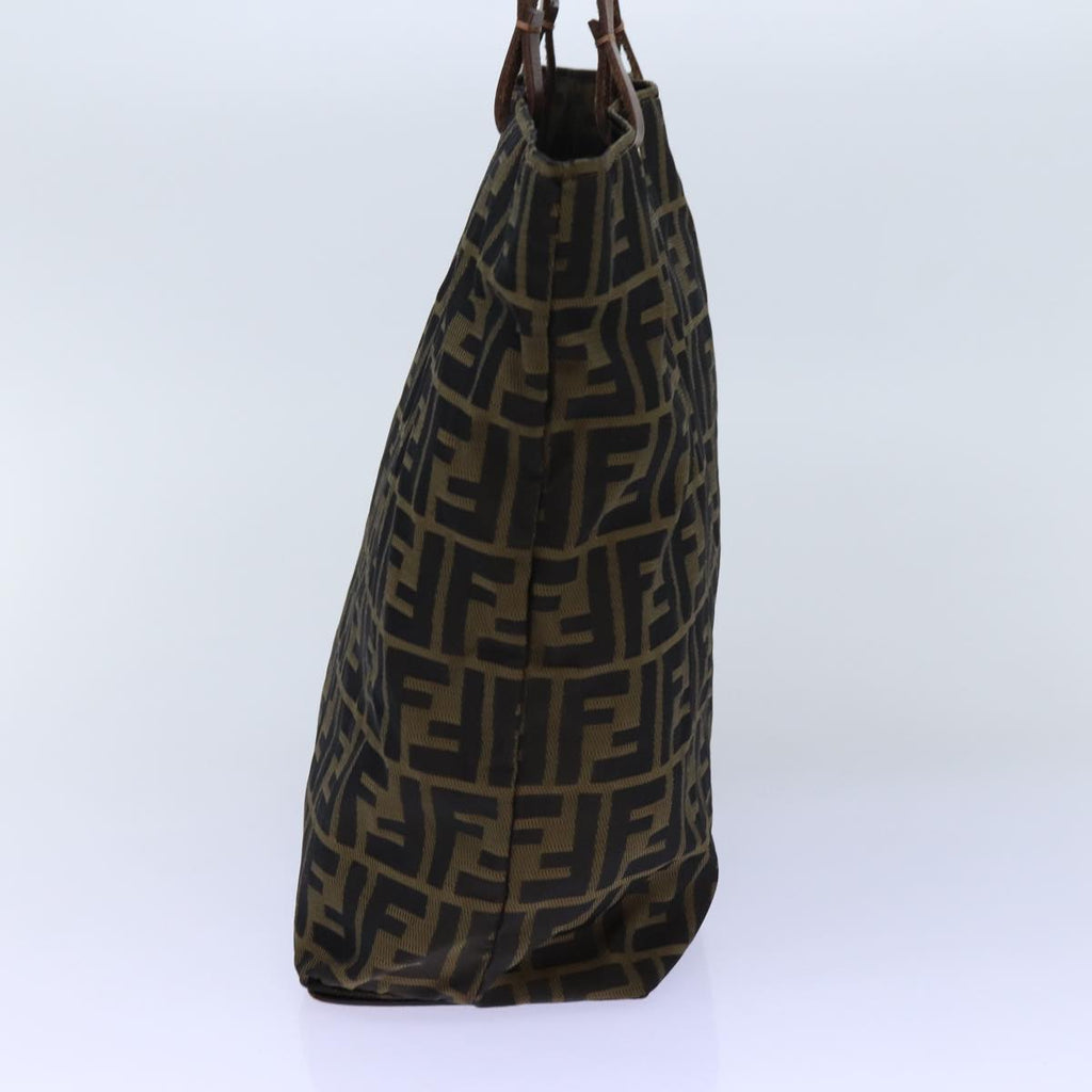 FENDI Zucca Canvas Tote Bag Black Brownep4053