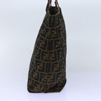 FENDI Zucca Canvas Tote Bag Black Brownep4053