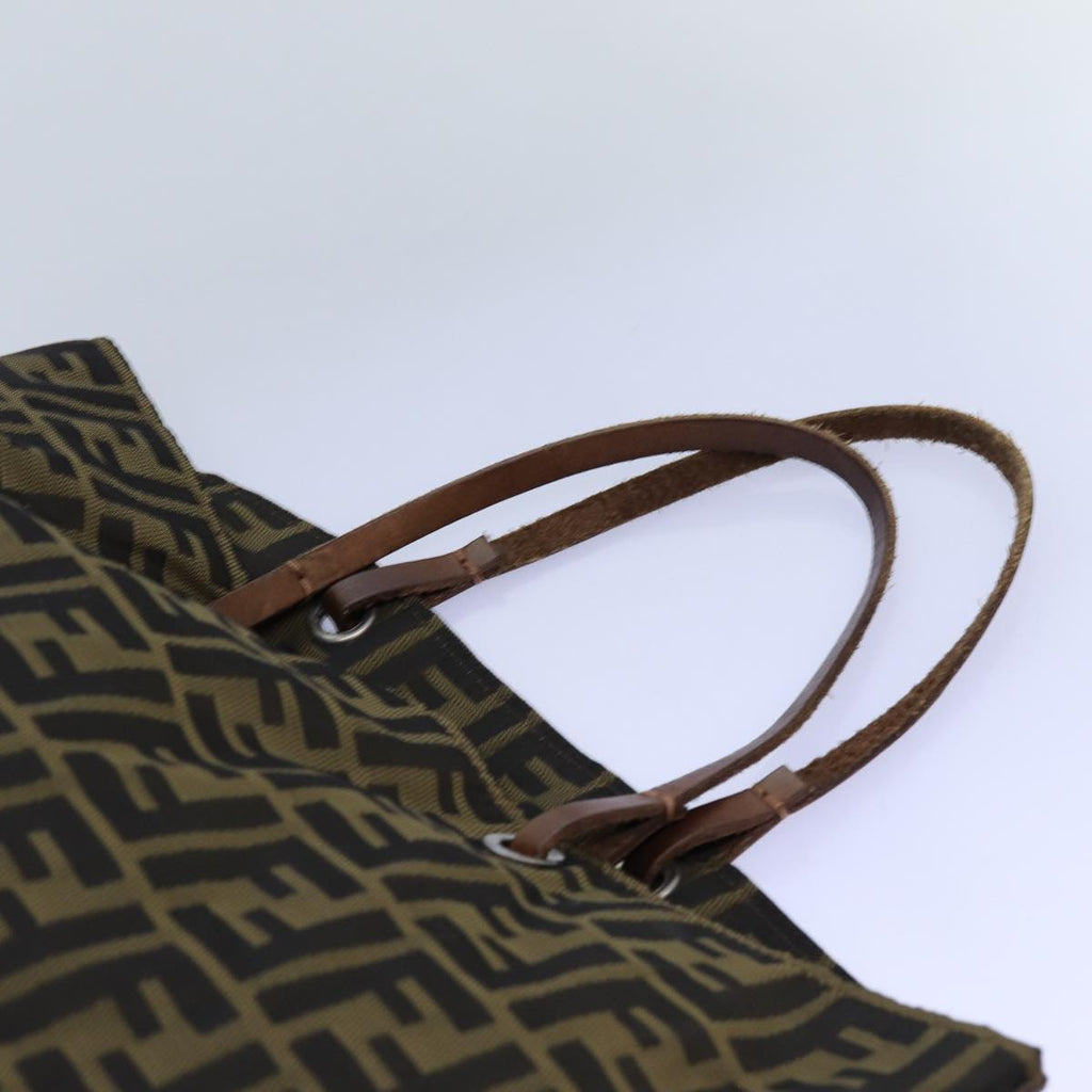 FENDI Zucca Canvas Tote Bag Black Brownep4053
