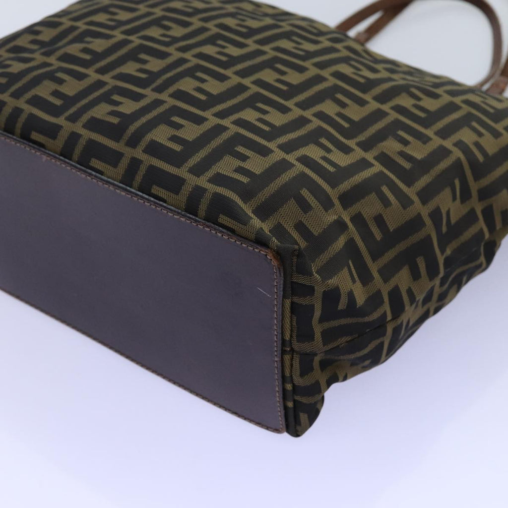 FENDI Zucca Canvas Tote Bag Black Brownep4053