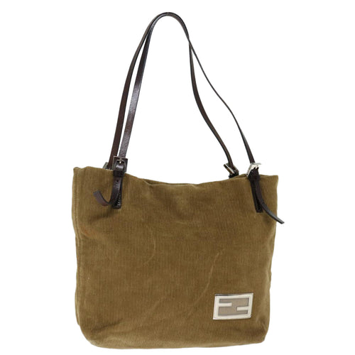 FENDI Tote Bag Corduroy Beigeep4054