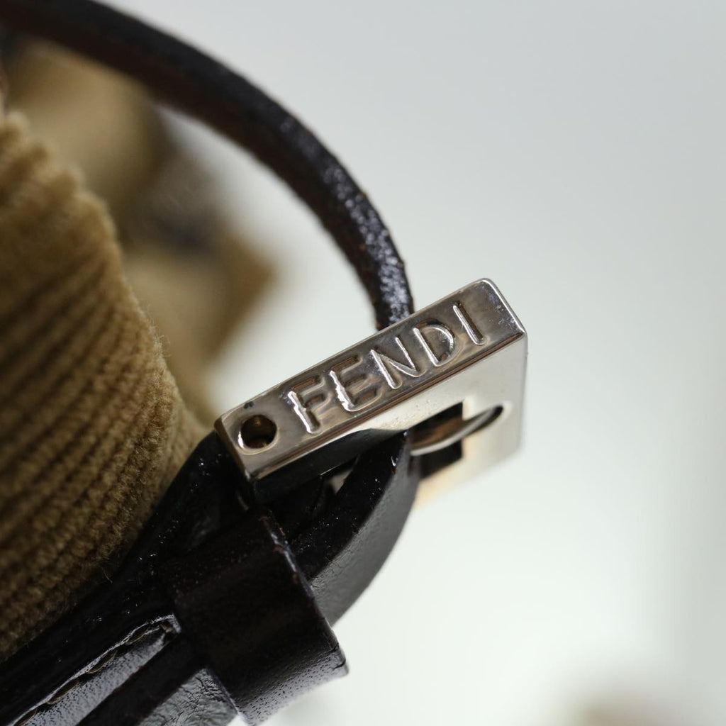 FENDI Tote Bag Corduroy Beigeep4054