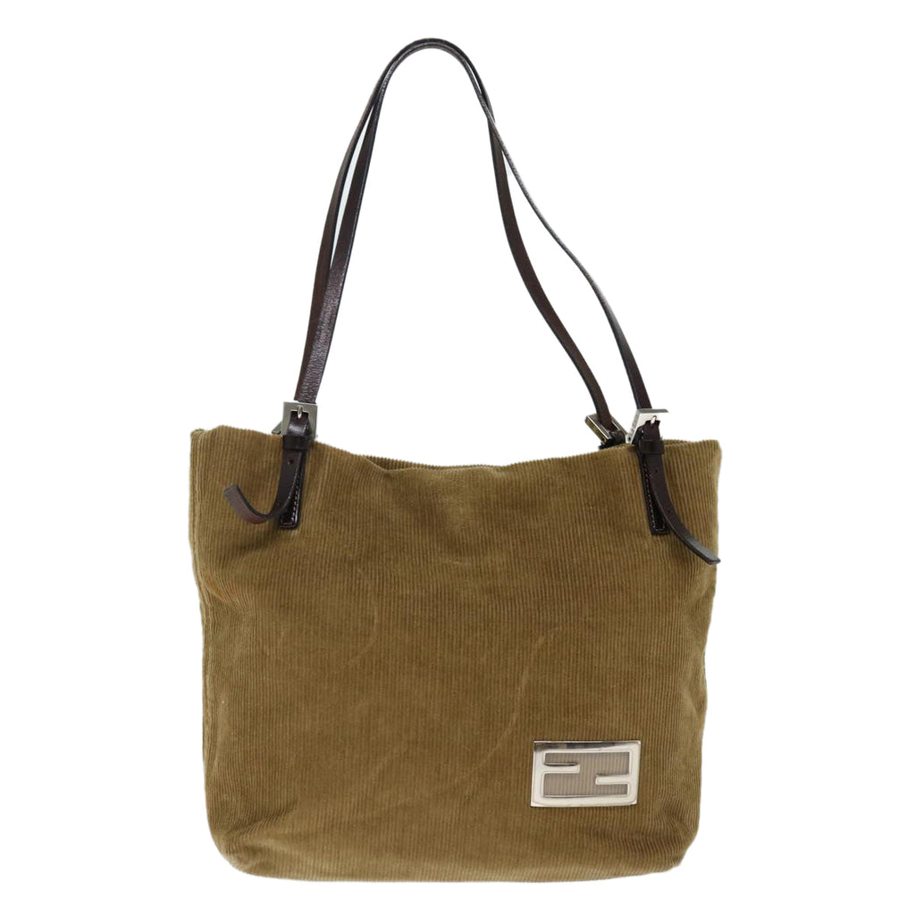 FENDI Tote Bag Corduroy Beigeep4054