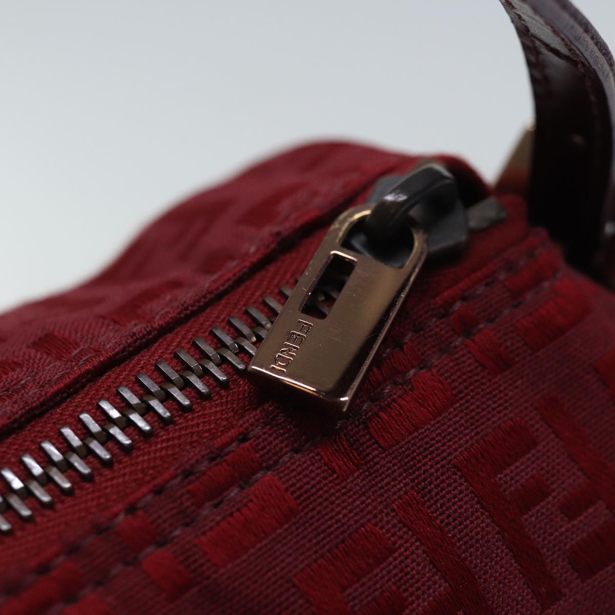 FENDI Zucchino Canvas Hand Bag Redep4059