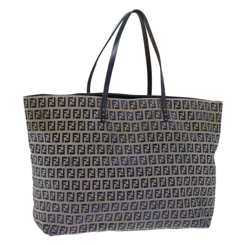FENDI Zucchino Canvas Tote Bag Navyep4064