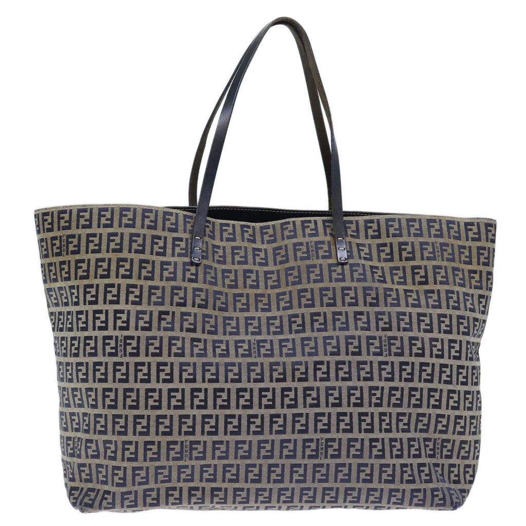FENDI Zucchino Canvas Tote Bag Navyep4064