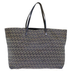 FENDI Zucchino Canvas Tote Bag Navyep4064