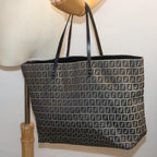 FENDI Zucchino Canvas Tote Bag Navyep4064