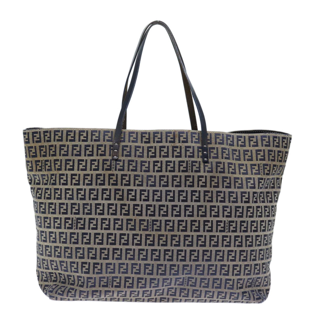 FENDI Zucchino Canvas Tote Bag Navyep4064