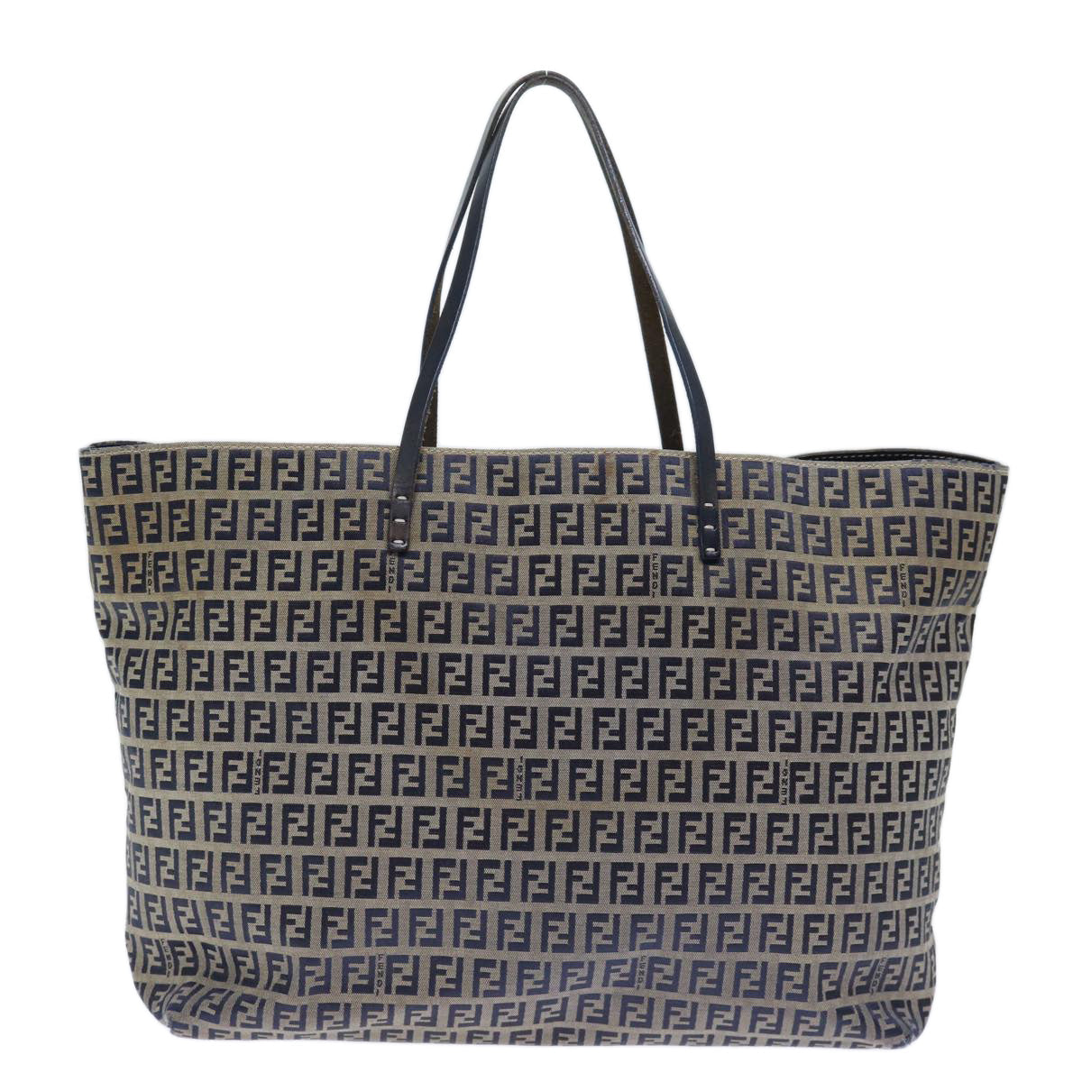 FENDI Zucchino Canvas Tote Bag Navyep4064