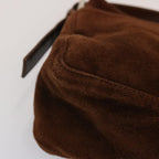 FENDI Mamma Baguette Shoulder Bag Suede Brownep4073