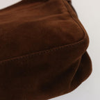 FENDI Mamma Baguette Shoulder Bag Suede Brownep4073