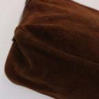 FENDI Mamma Baguette Shoulder Bag Suede Brownep4073