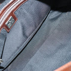 FENDI Mamma Baguette Shoulder Bag Suede Brownep4073