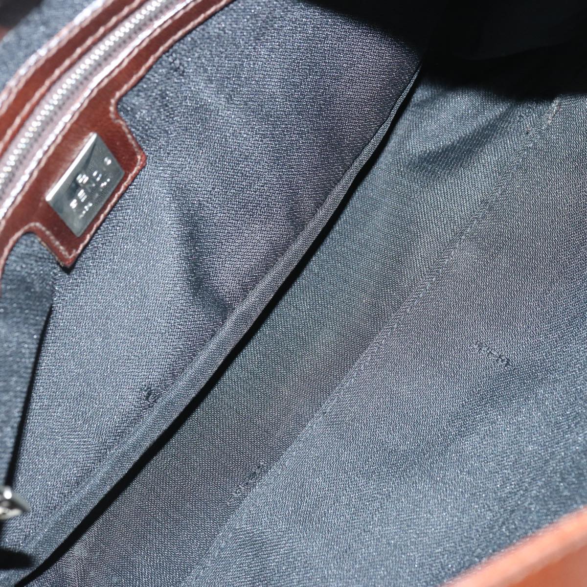 FENDI Mamma Baguette Shoulder Bag Suede Brownep4073