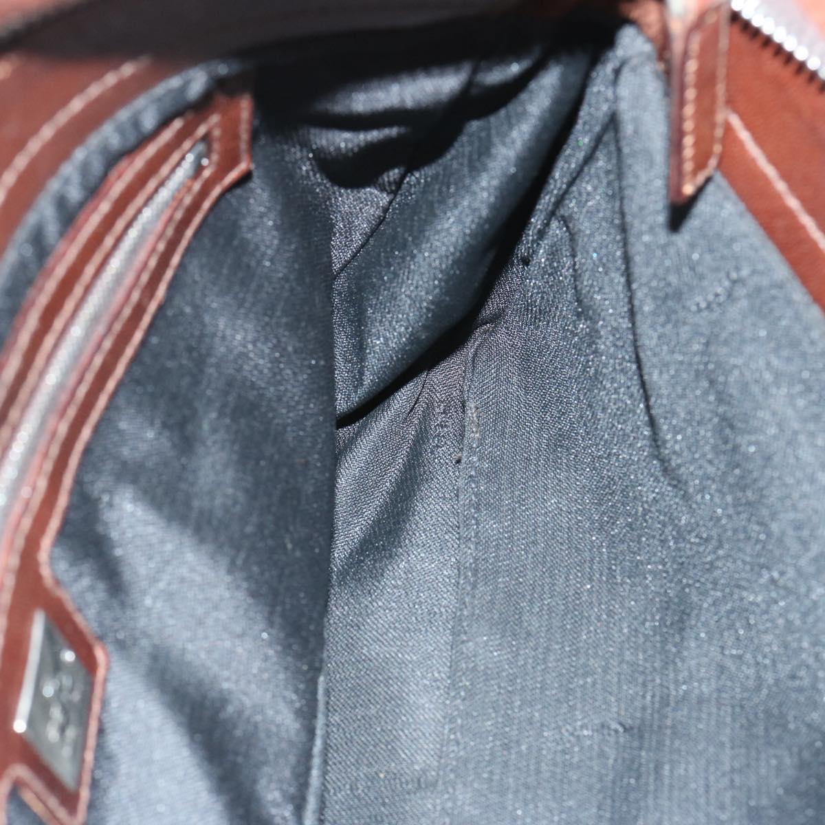 FENDI Mamma Baguette Shoulder Bag Suede Brownep4073