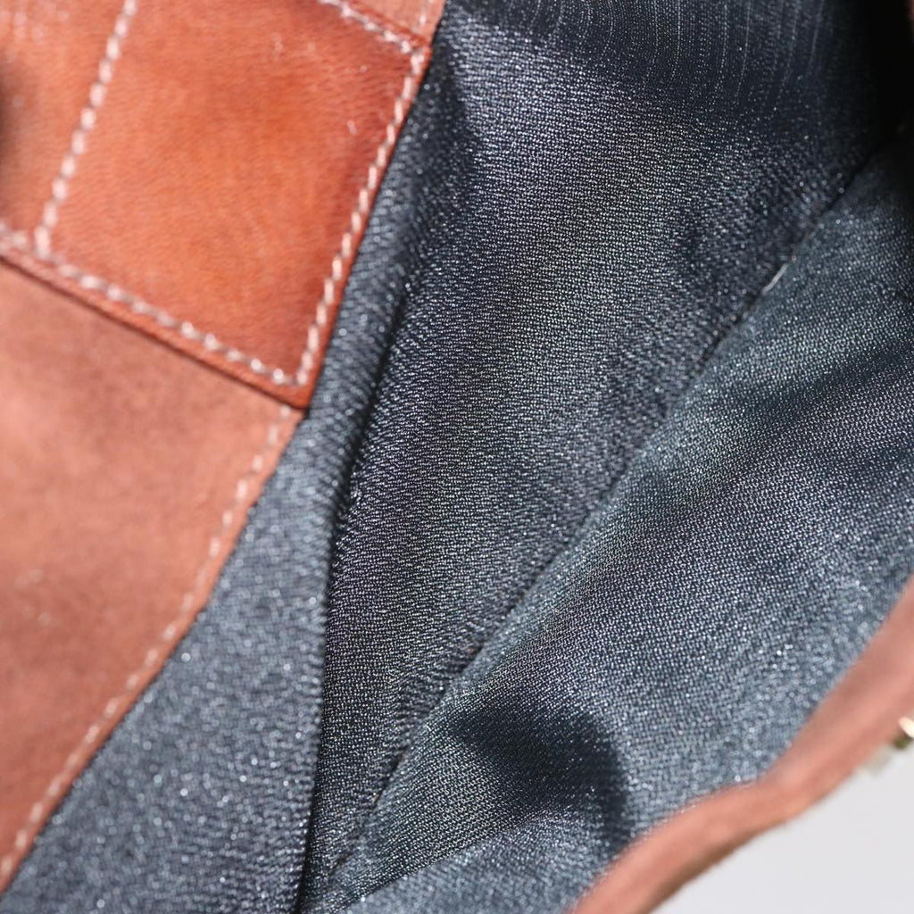 FENDI Mamma Baguette Shoulder Bag Suede Brownep4073