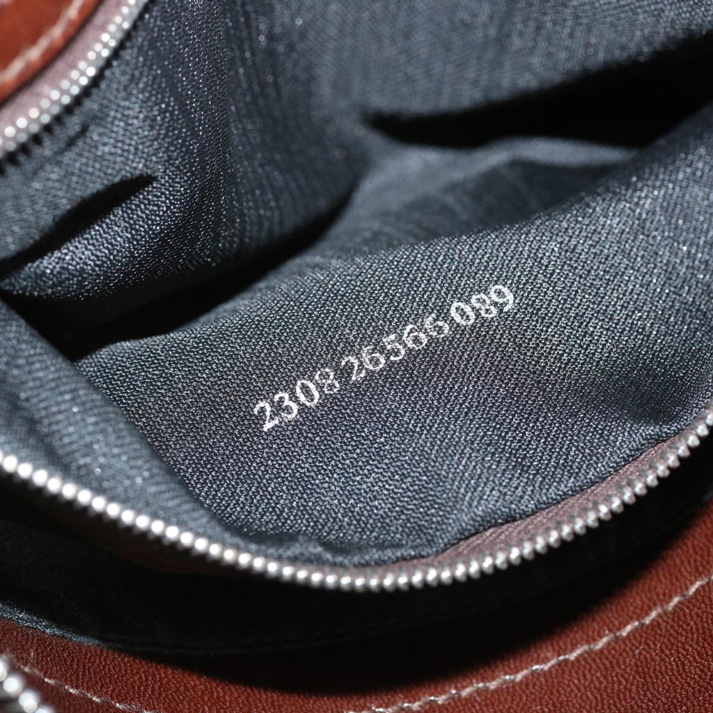 FENDI Mamma Baguette Shoulder Bag Suede Brownep4073