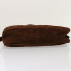 FENDI Mamma Baguette Shoulder Bag Suede Brownep4073