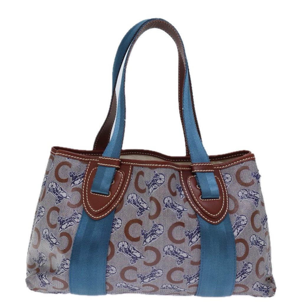 CELINE C Macadam Canvas Hand Bag Coated Canvas Brown Auth ep4079