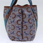 CELINE C Macadam Canvas Hand Bag Coated Canvas Brown Auth ep4079