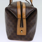 CELINE Macadam Canvas Hand Bag PVC Brown Auth ep4089