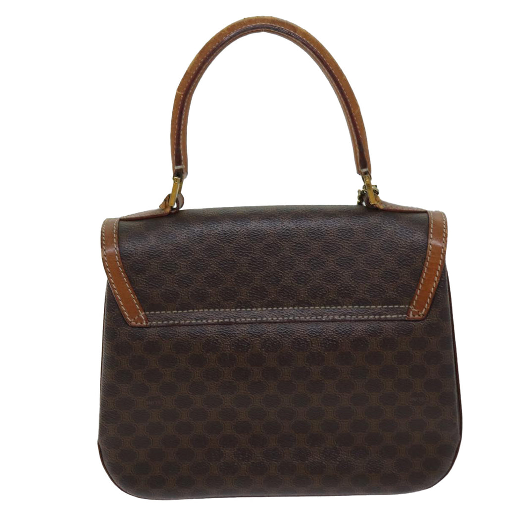 CELINE Macadam Canvas Hand Bag PVC 2way Brown  ep4104